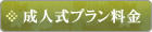 成人式プラン料金