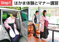 Step1 はかま体験とマナー講習